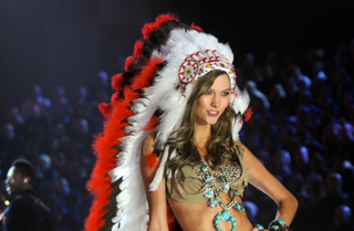 Victoria Secret model in Native American headdressNBC News Screenshot